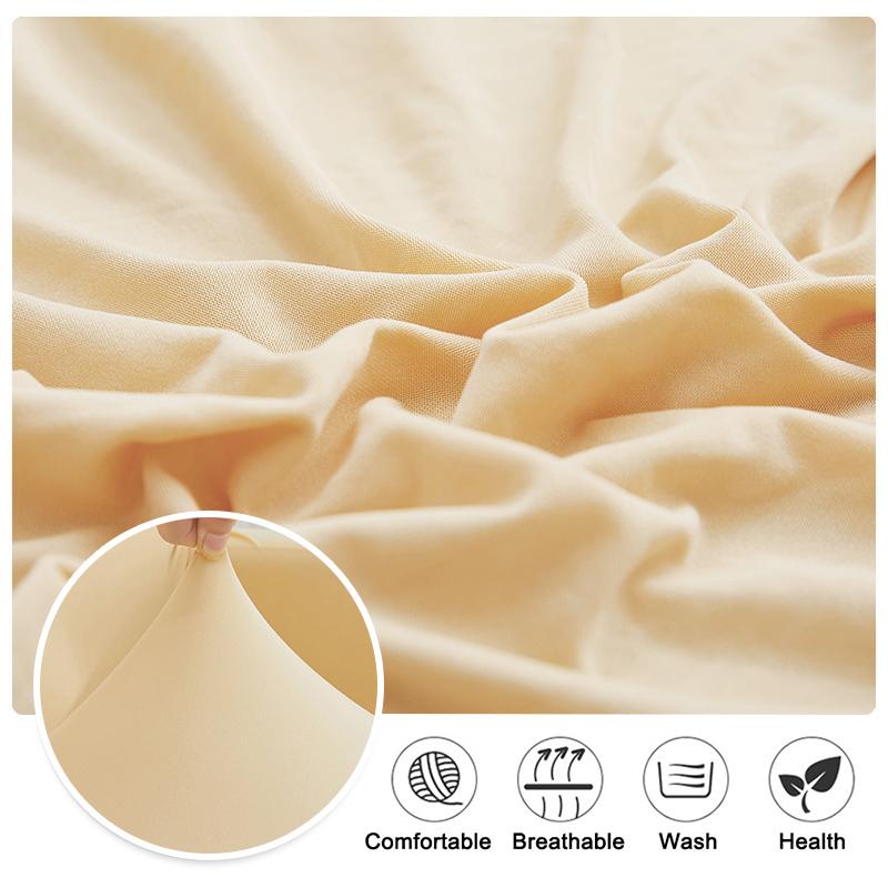 Solid Colour Armless Futon Cover with Ruffle Skirt Highly Stretch Sofa Bed Cover No Arm Sofa Covers Stain Resistant Removable