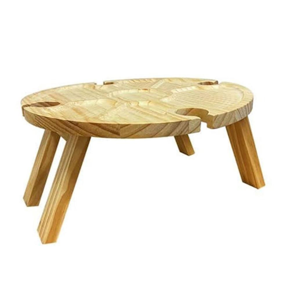 Wine Picnic Table Mini Detachable Dish for Cheese and Fruit Snack Tray Outdoor