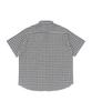 CARGOBROS Crease Loose Fit Check Short Sleeve Shirt (White)