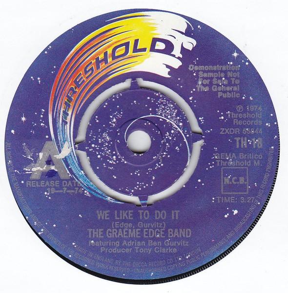 

7-дюймовая пластинка GRAEME EDGE BAND We Like To Do It TH18 Threshold 1974 UK Rock Б/у