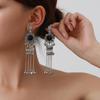Elegant Retro Tassel Dangle Earrings: Exotic, Artistic, Classic, and Exquisitely Hollowed for a Dignified Look.