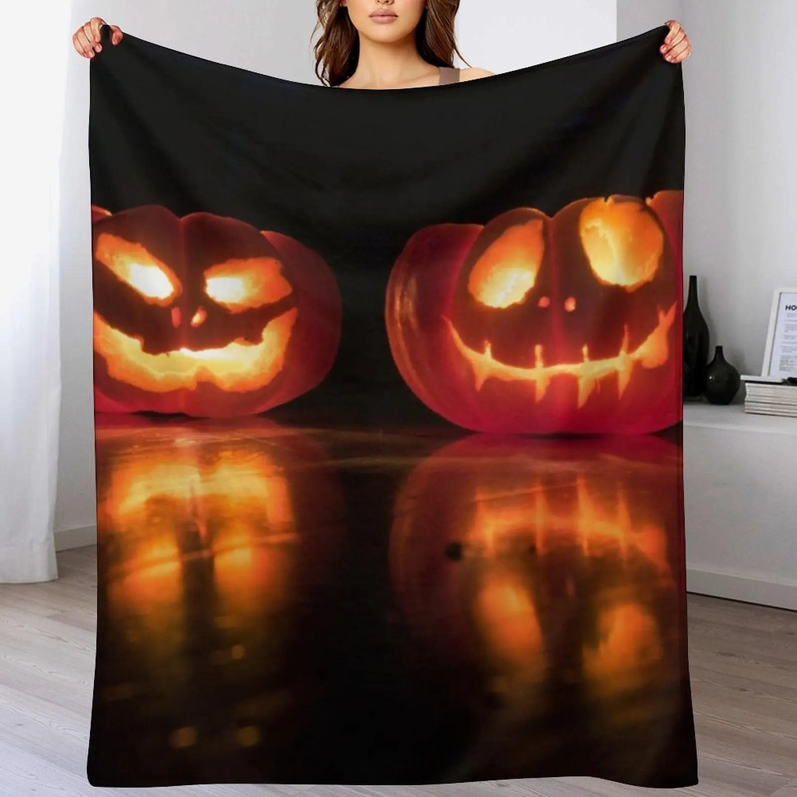 

Halloween Pumpkin Throw Blanket Lightweight Cozy Blanket for Bed Sofa 102x76cm(40x30in)