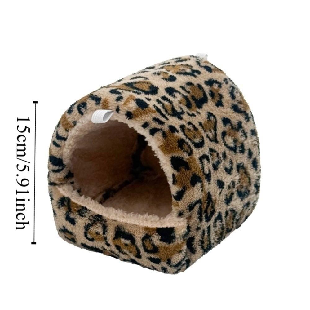 Coral Fleece Hanging Hamster Hammock Catoon Pattern Squirrel Cage Nest Hamster Hanging Cage Soft Comfortable Guinea Pig Nest