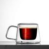 200ml Transparent Doppel Wand Glas Kaffee Becher mit Griff Hitze-beständig Espresso Tasse Latte Cappuccino Tee Wasser Tasse Frühstück