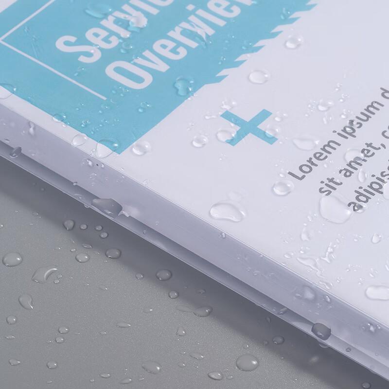 10-Pack A4 Transparent File Folders, Document Folders, Data Folders, Button Closure Archive Folders, Office Supplies