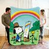 Cartoon 2026 New Kawaii Snoopy Children Warm Soft Anime Blankets for Sofa Bed Cover Blanket Suitable for Birthday Souvenir Gifts