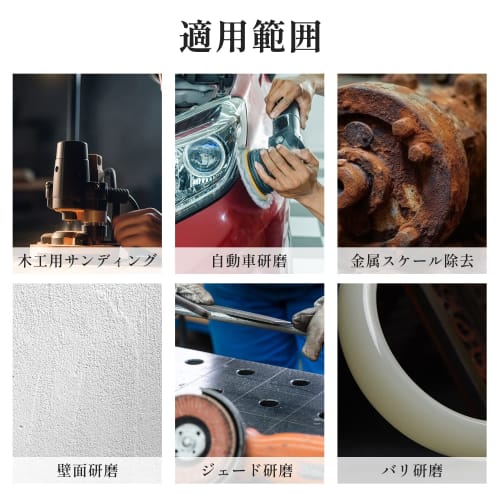 Round Sandpaper (5 Types, 100 Sheets) with Magic Sandpaper Holder, 100#, 180#, 240#, 1500#, and 3000#, for Woodworking, DIY, Car Polishing, and Metal