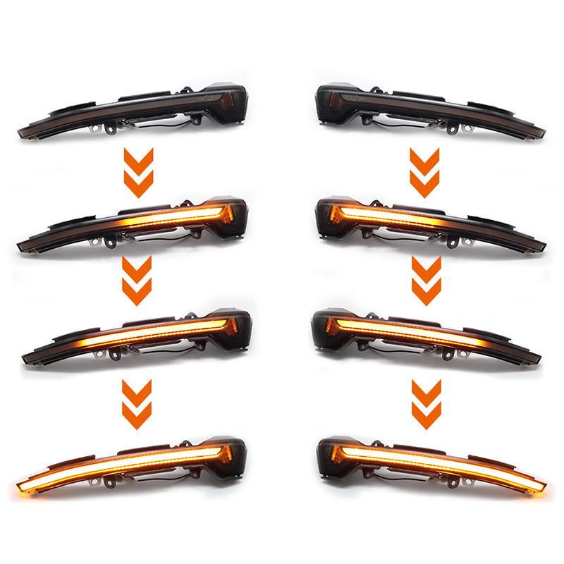 

For SEAT Leon Mk3 5F, Ibiza Mk5, Arona: Rearview Mirror LED Sequential Turn Signals. Aviation Aluminum