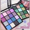16-color Eyeshadow Palette With Matte And Shimmering Shades Of Blue Suitable For Beginners In Western Makeup