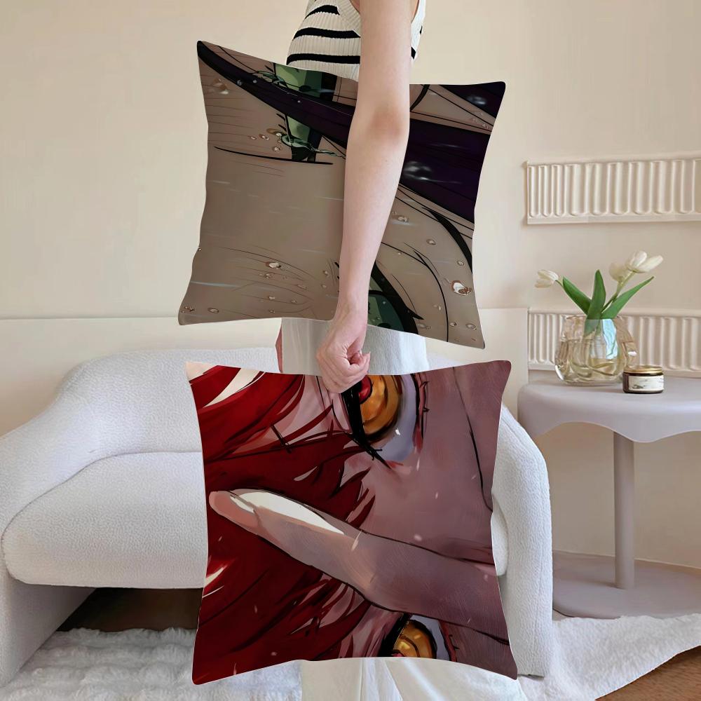 C-Chainsaw Man Cushion Cover Washable Linen Pillowcase Soft For Sofa Bed Cozy Home Room Decor