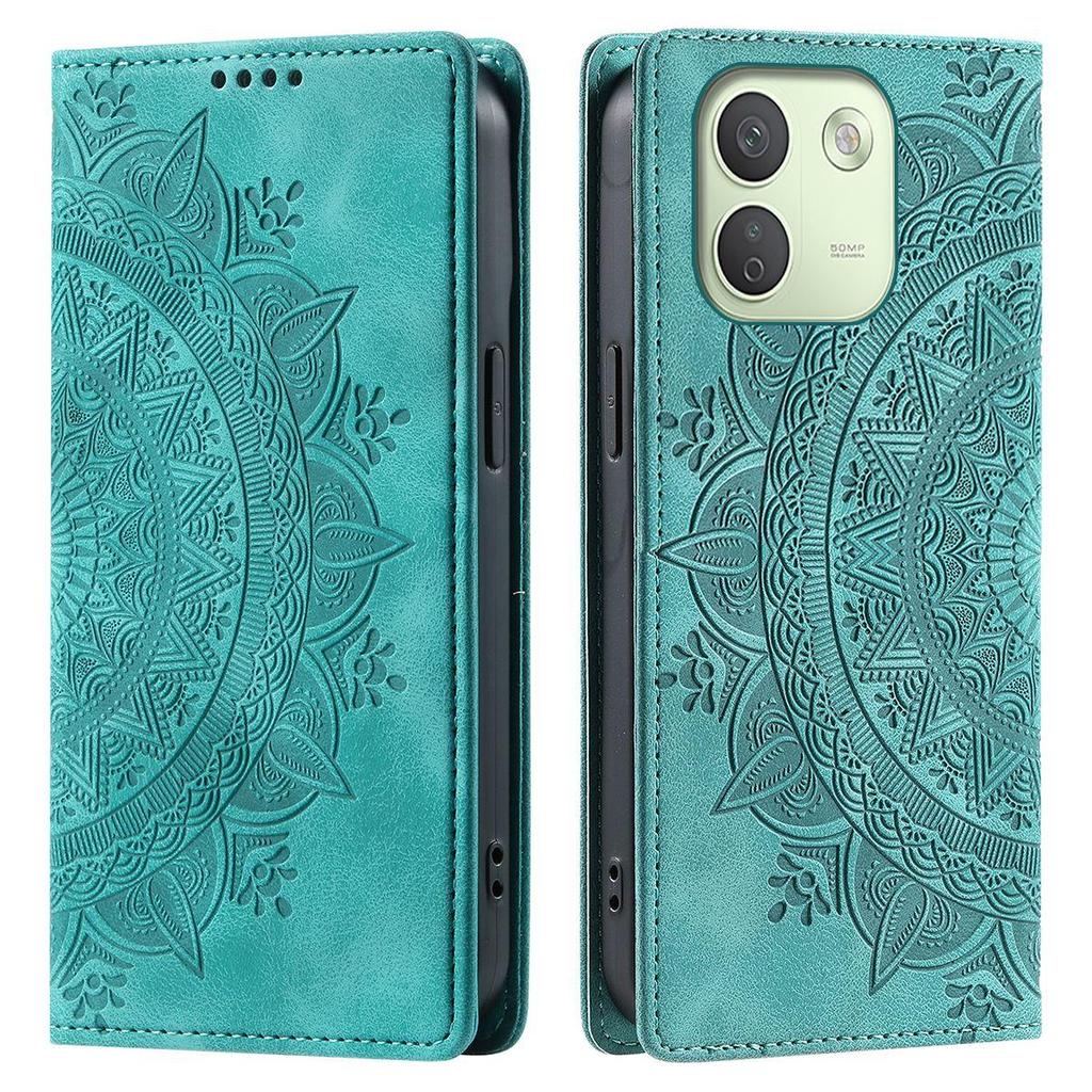 for Xiaomi Redmi Note 17 Pro Max 5G Mandala Embossed PU Leather Flip Wallet Case Magnetic Closure Cover
