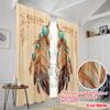 2pcs,2D plane printing Minimalist Curtains Feathered Elegance (2) Polyester Easy Install (without rod) Art Deco Festive for