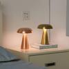 Retro Table Lamp Mushroom LED Night Light Rechargeable Desk Lamp Touch Sensor Reading Lights for Bedroom Restaurant Bar Decor