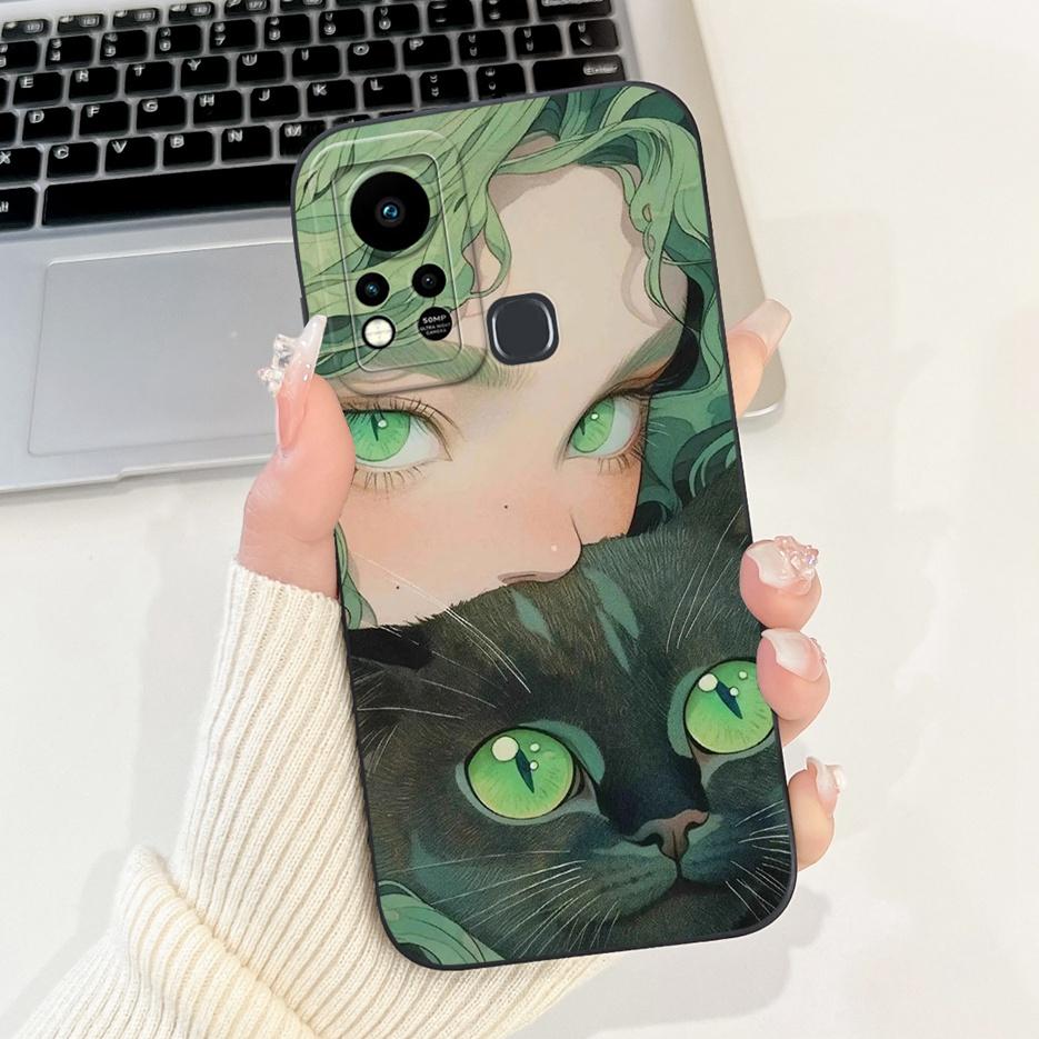 For Infinix Hot 11S Case X6812 X6812B Cute Panda Cartoon Cover Shockproof Phone Cases For Infinix Hot 11S NFC Hot11s Soft Fundas