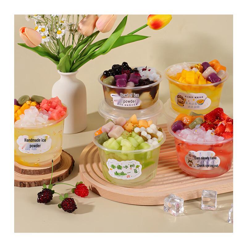 Jing Zhi Feng Round Plastic Disposable Takeout Bowls
