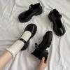 2025 Spring/Autumn Retro Mary Jane High Heels: Small Size, Chunky Heel, Thick Sole, College Style Leather Shoes for Women