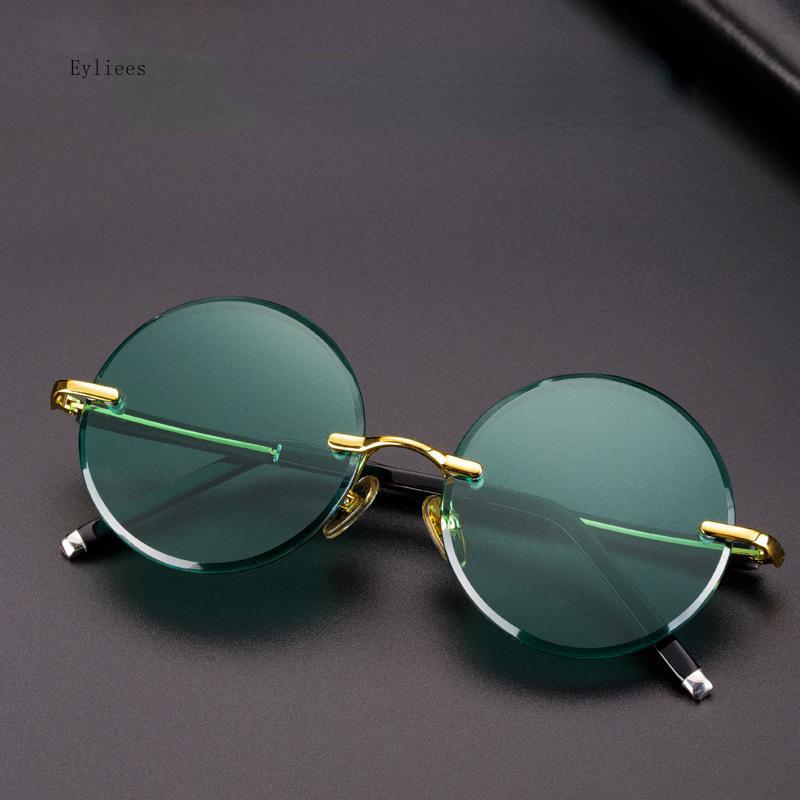 UV400 Protection Small Round Sunglasses Retro Metal Punk Shades Colorful Eyewear for Men Women