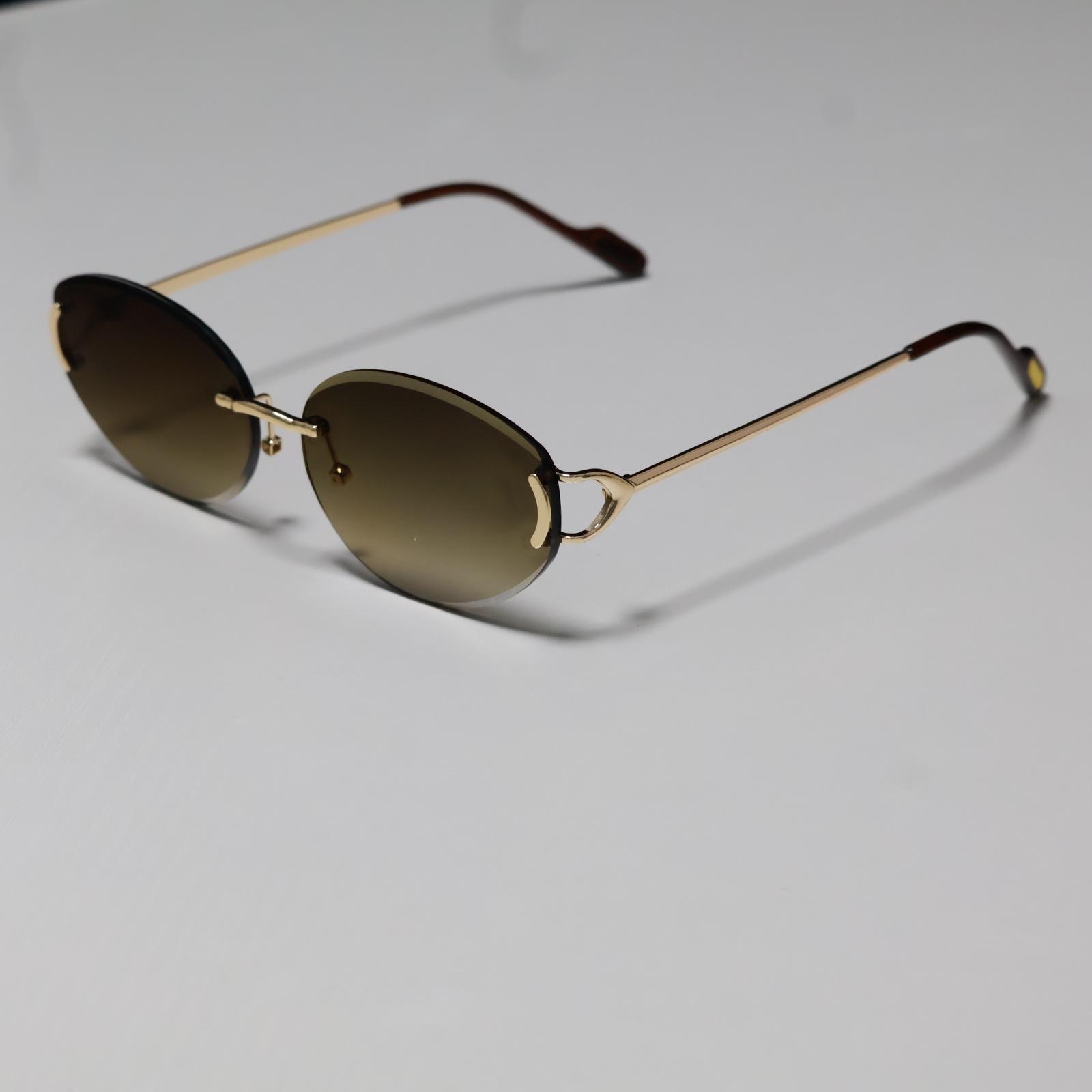 JYL TS Women s Rimless Cat-Eye - Diamond-Cut Trendy Sun Shades WF-5G322 c-4549 апельсиновой корки