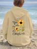 2025 Women's Sun Print Hoodie: Loose Fit, Long Sleeve Winter Pullover