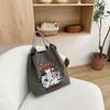1pc Ball&Chain Astronaut Environmental Bag Kawaii Nylon Canvas Embroidery Large Capacity Shoulder Bag Shopping Bag Girls Gifts
