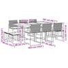 VidaXL 11-piece Garden Dining Set Black Cushions Braided Resin, Outdoor Dining Set, Dining Furniture of 3295069