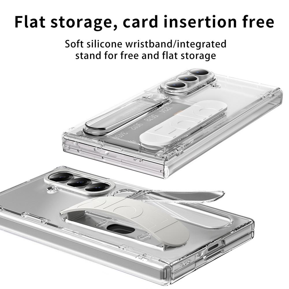 With Credit Card Slot Multifunctional Kicktand Wrist Strap Folding Case For Samsung Z Fold 7 Fold7 Galaxy Z Fold 6 5 4 Cover