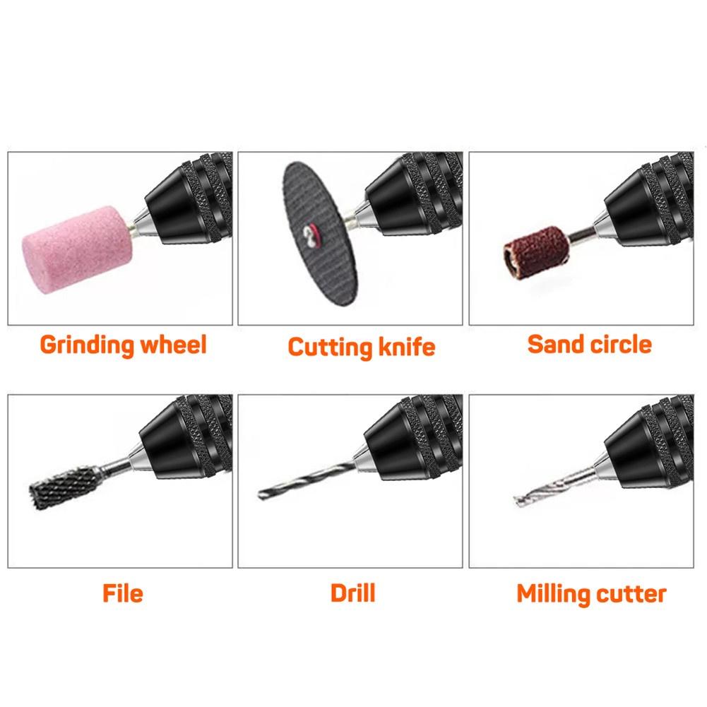 Driver Drill Chuck 0 38mm Self Tighten Collet with 1/4in Hex Shank Quick Change Adapter for Drill Bit Conversion