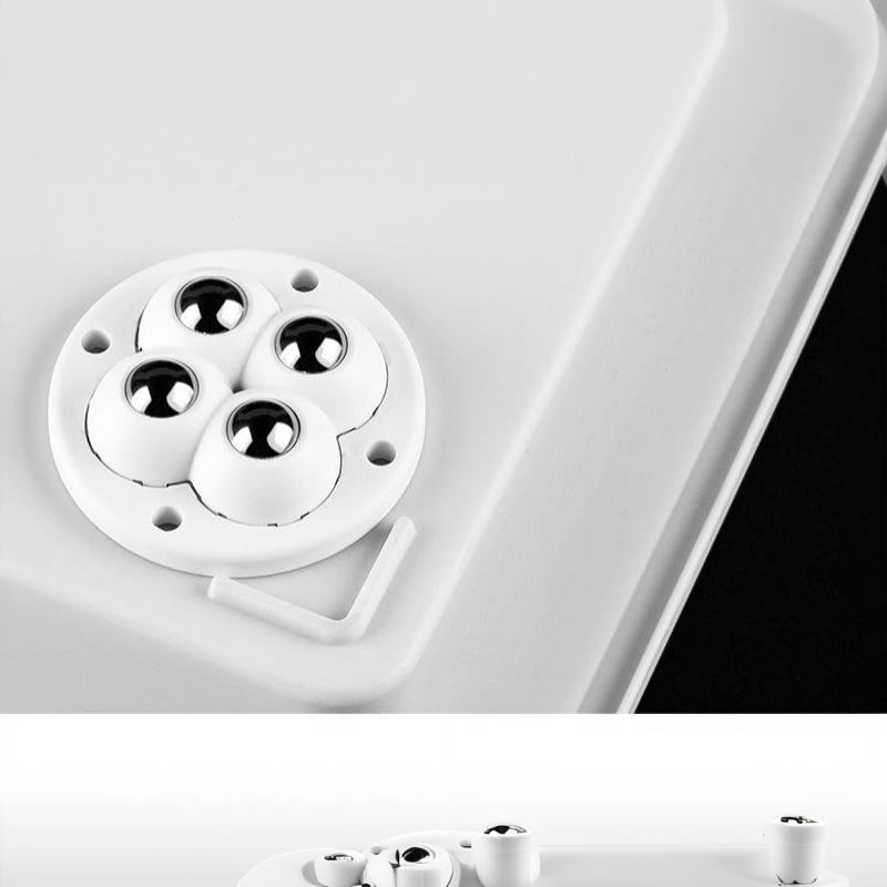 4Pcs 4 Beads Self Adhesive Caster Mini Swivel Wheels Universal 360 Degree Rotation Pulley For Furniture Storage Box