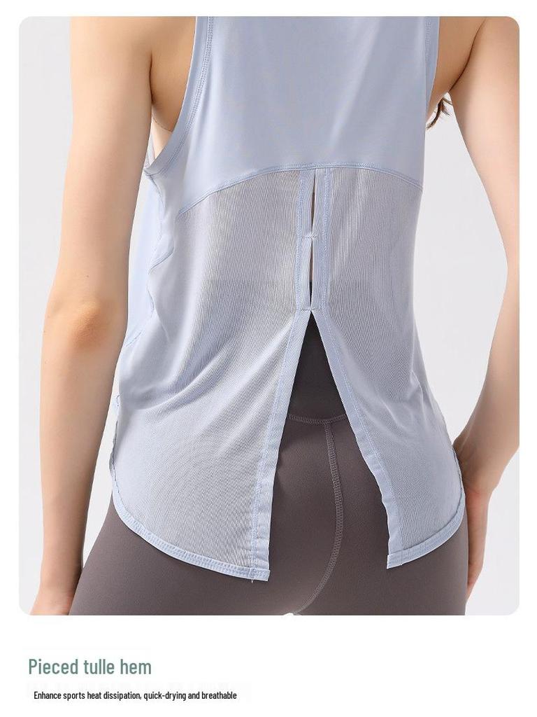 Breathable Quick-Dry Sleeveless Sports Tank Top for Yoga & Running
