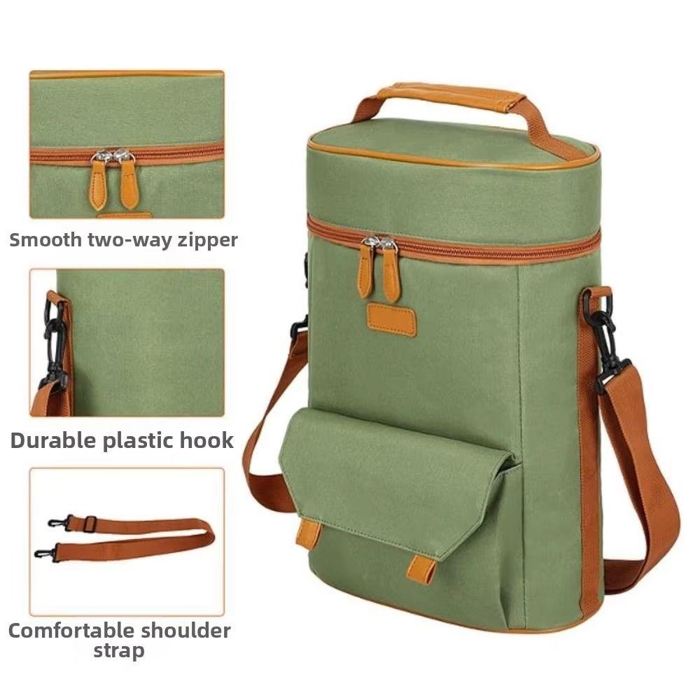 Bolsa Refrigerante Aislada de Apertura Grande Bolsa Tote Refrigerante Aislada Bolsa Duradera para Picnic Almacenamiento de Vino