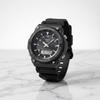 Collection AQ-S820W-1AJF Tough Solar Analog Digital Men's Watch Black Resin Band 10ATM Water Resistant Aviation Inspired Design