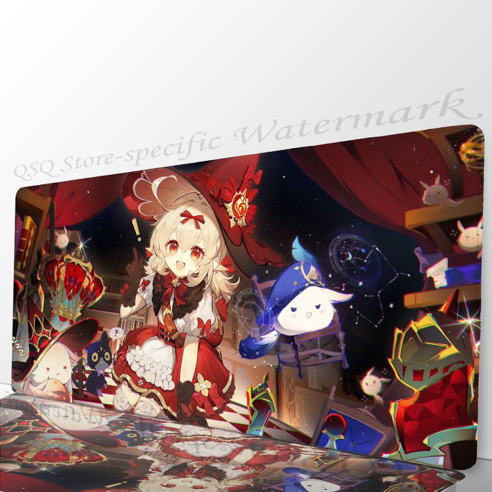 Klee Anime G-Genshin Impact Mousepad Non-slip Suitable For Office Computers Laptops E-sports Game Desk Mats XXL Keyboard