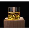 5 Oz 3D Guanshan Whiskey Glass Set Transparent Crystal Cup Suitable for Drinking Whiskey Cognac Cocktail Ice Wine Glass