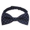 Ogier Bow Polka Dot Made In and Navy Blue Tie, 100% Silk, Pattern, Japan, Formal, Weddings, Receptions, After-Parties, Parties, Casual,