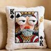 Creative Poker King Queen Plush Pillow Cushion Soft Stuffed Throw Pillow Plush Doll Home Sofa Bedroom Living Decor Unique Gift