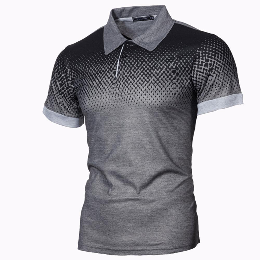 Half-Zip Short Sleeve Textured Polo Shirt, Stylish Casual Top For Men
