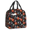 Custom Basketball Sports Pattern Insulated Lunch Bags for Women Portable Thermal Cooler Food Lunch Box Kids School Children
