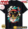 2025/Katzen Ramen Nudeln Japanischer Anime Kawaii Katze T-Shirt Unisex T-Shirt