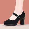 2025 Spring Black Non-Slip High Heel Cloth Cheongsam Dance Shoes