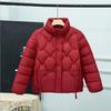 Winterliche Baumwolljacke, Modisches Temperament, Vielseitiger Stehkragen, Kurze, lockere und schlichte Baumwolljacke
