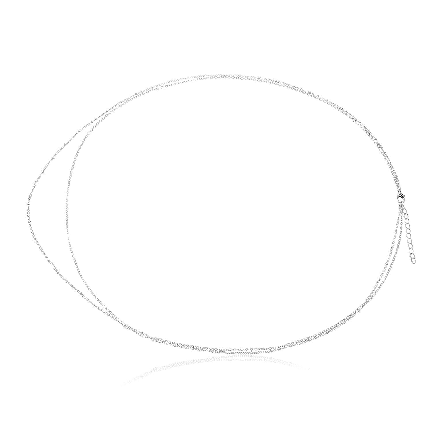 

Bead chain, sexy simple BodyBelly bikini, blue eye, waist chain 60-80cm срібний