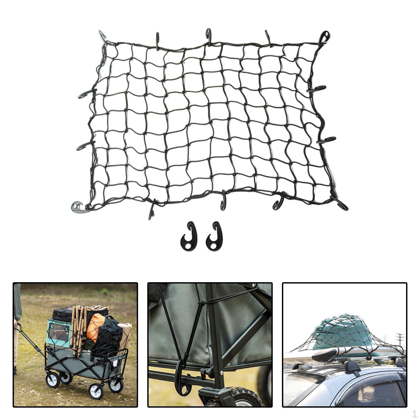 

Аксессуары для грузовых сеток Практичные с крючками Сетка-банджи Прочная для путешествий с малыми и большими грузами 160cmx110cm
