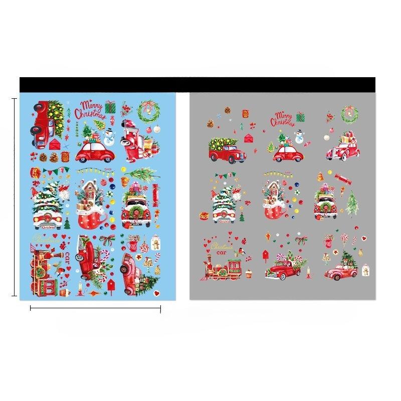 

Christmas Car Static Electricity, Holiday Decorations, Glass Window Stickers, Window Display Decoration, Event Atmosphere Stickers