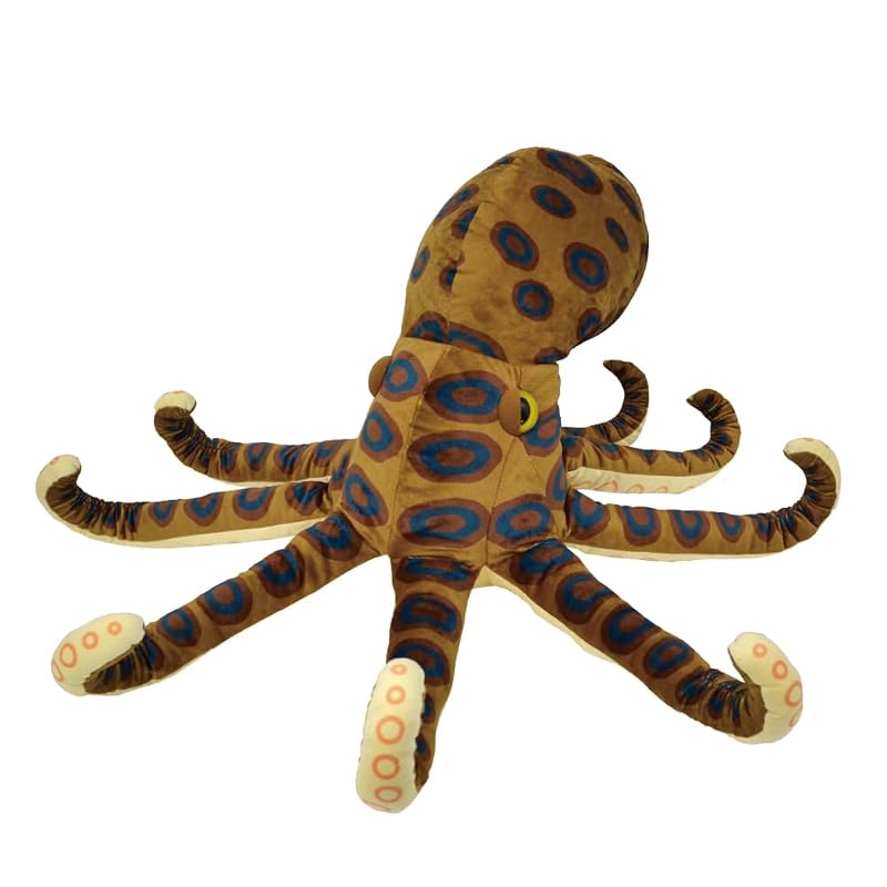 Yamani BIG Plush Toy - Blue-ringed Octopus (Brown) Approx. H37.5 X W64.5 X D72.5cm 12084