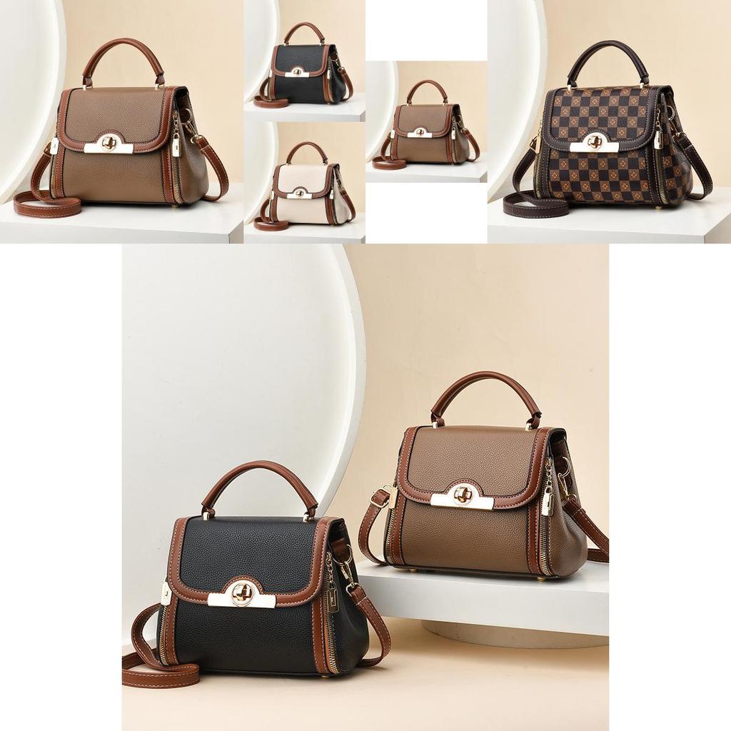 2023 New Style Women's Bag Urban Minimalist Colorblock Korean Version Ins Shoulder Crossbody Handbag