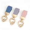 Elegant Texture Keychain Fashionable Color PU Leather Texture Practical Key Holder Key and Bag Charm for Any Occasion