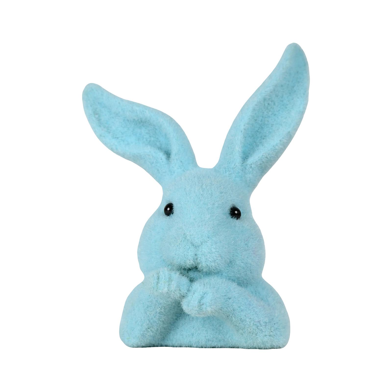 

Animal Like Flocked Ornaments, Simulated Moss Figurines One Size синий