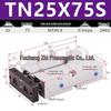 Double Shaft Pneumatic Cylinder with Dual Piston Rods TN10-40