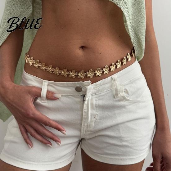 Beach Body Chain Accessory Waist for Women Adjustable Metal Belt