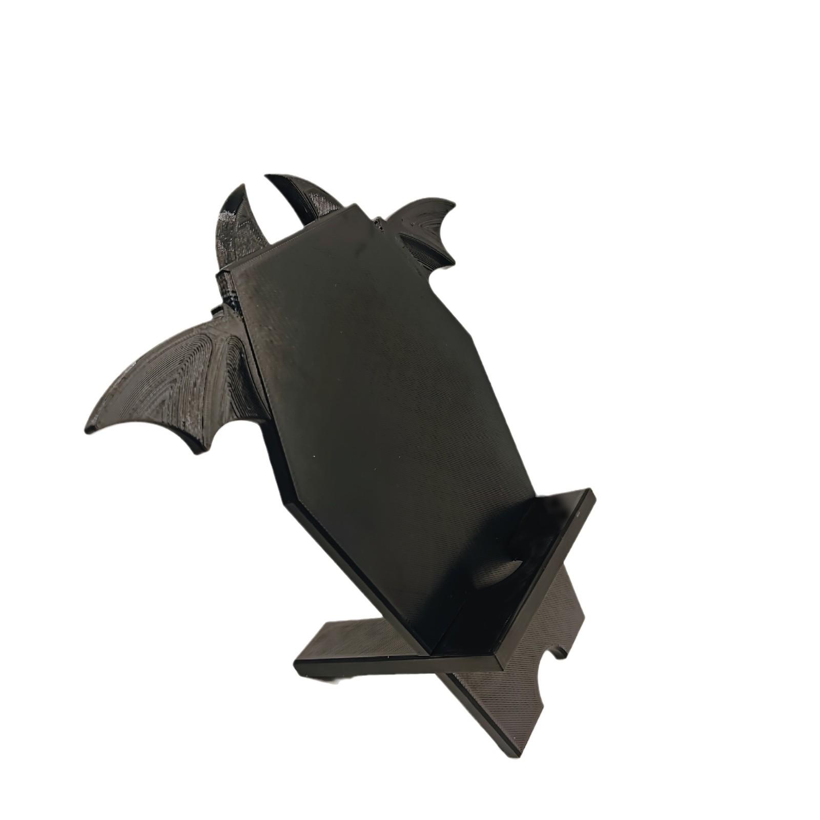 

Art Deco Style 3D Printed Bat Phone Holder - Detachable Portable Multi-functional for Smartphones Halloween phone accessories